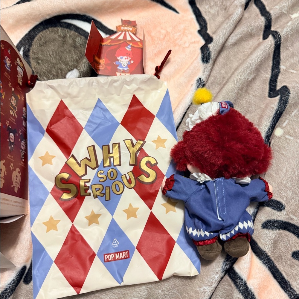 New “Flame Clown Dimoo” WHY SO SERIOUS Series Plush Doll Pendant - Picture 5 of 8